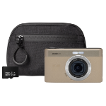 Kodak PIXPRO C1 13MP 4x Digital Zoom Compact Camera - Tan - Camera + 16GB MicroSD Card + Compact Case