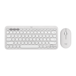 Logitech 920-012201 keyboard Mouse included Universal RF Wireless + Bluetooth QWERTY English White