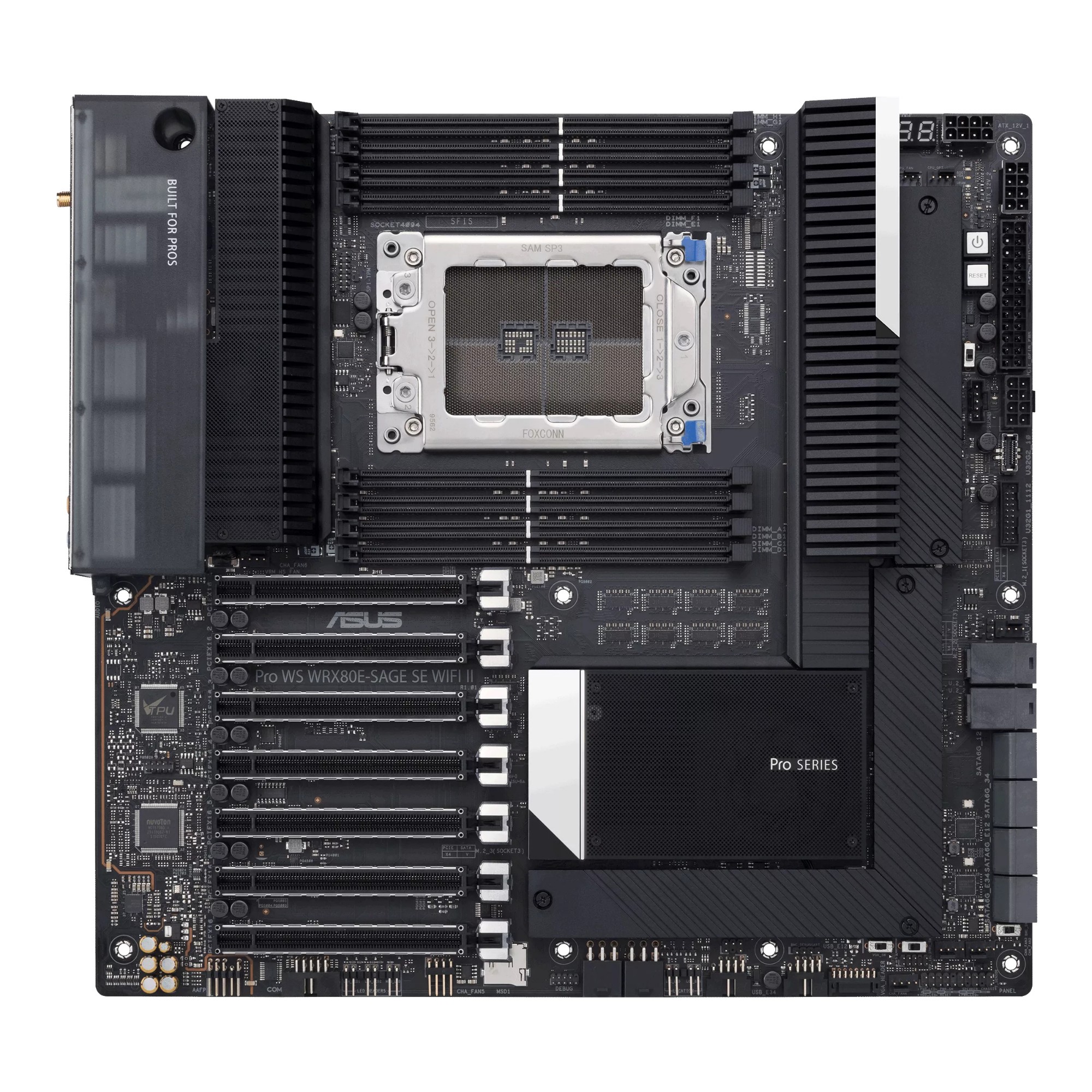 Photos - Motherboard Asus Pro WS WRX80E-SAGE SE WIFI II AMD WRX80 Socket sWRX8 Extended ATX 90M 