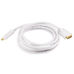 Monoprice Mini DisplayPort/DVI, 3.048 m 120" (3.05 m) White