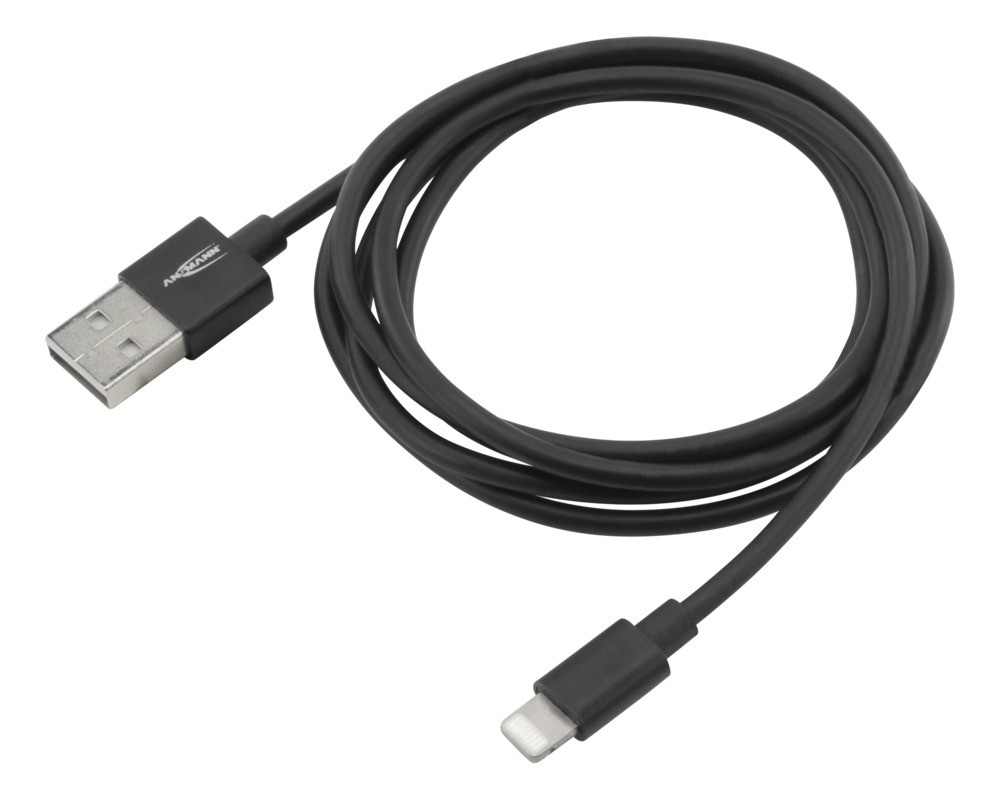 1700-0078 ANSMANN 1700-0078 - 1,2 m - USB A - Lightning - M?nnlich - M?nnlich - Schwarz