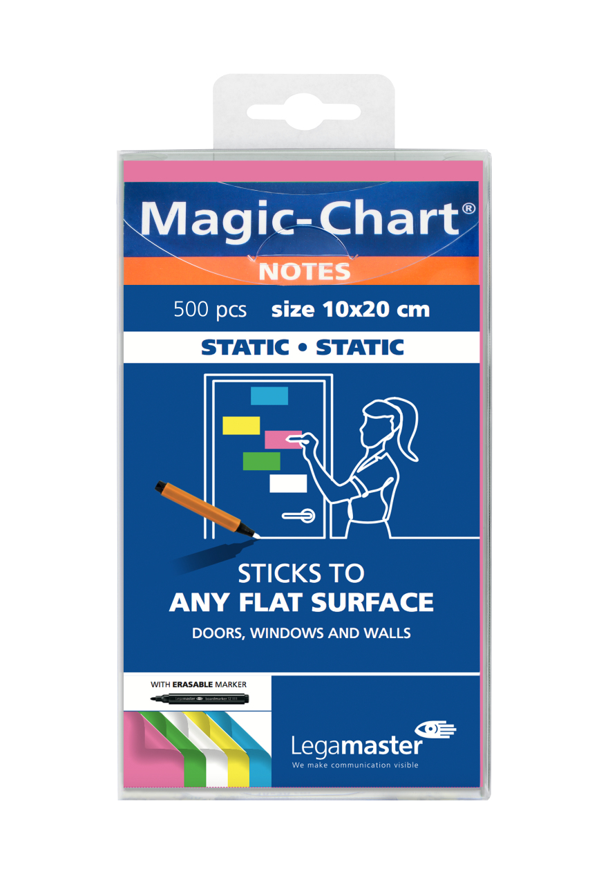 Legamaster Magic-Chart note 10x20cm assorted 500pcs