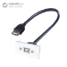 connektgear 0.2m AV Snap-In USB 2 Type B Module 25 x 50mm - Socket to Socket - White