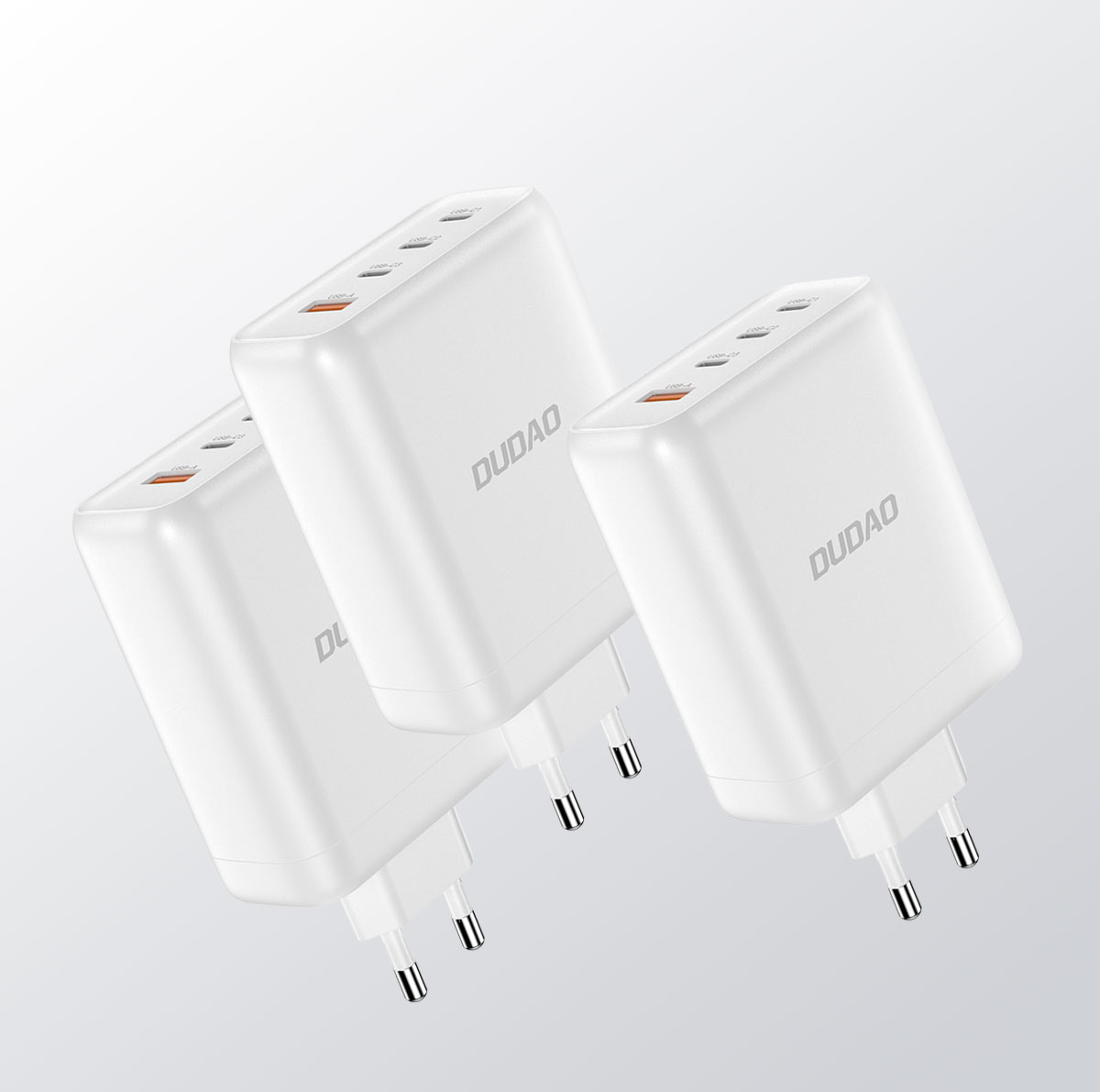 Image of DUDAO A140 140W GaN Adapter Universal White AC Fast charging Indoor