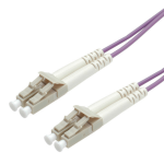 ROLINE Fibre Optic Jumper Cable, 50/125 Âµm, LC/LC, OM4, purple 1 m