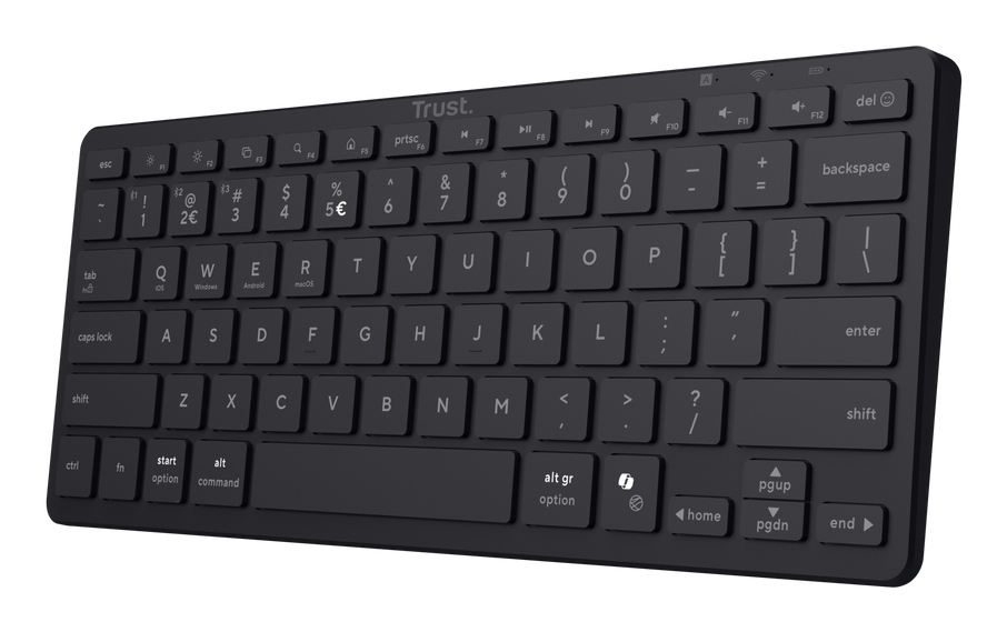 Trust Black Nado Ii Keyboard Home/Office Usb + Bluetooth Azerty French