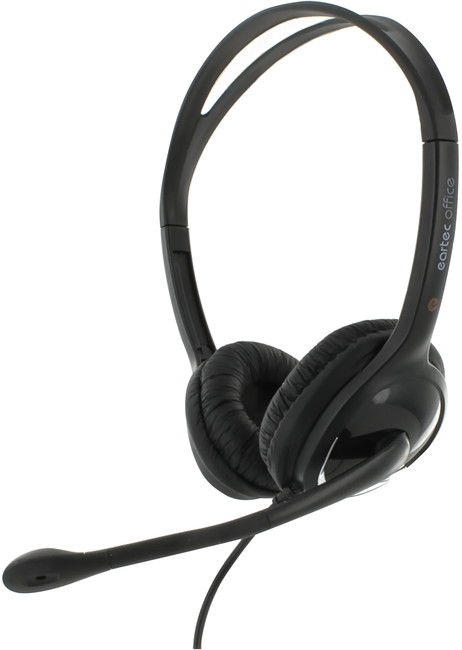 Image of eartec Office 150D USB Double Ear Headset in Black