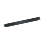 Middle Atlantic 1 RU Flanged Blank Rack Panel, Black Brushed and Anodized Aluminum