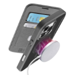Cellularline Daily Mag - iPhone 16 Pro Book cover with semi-transparent hard back compatible with Magsafe® ecosystem