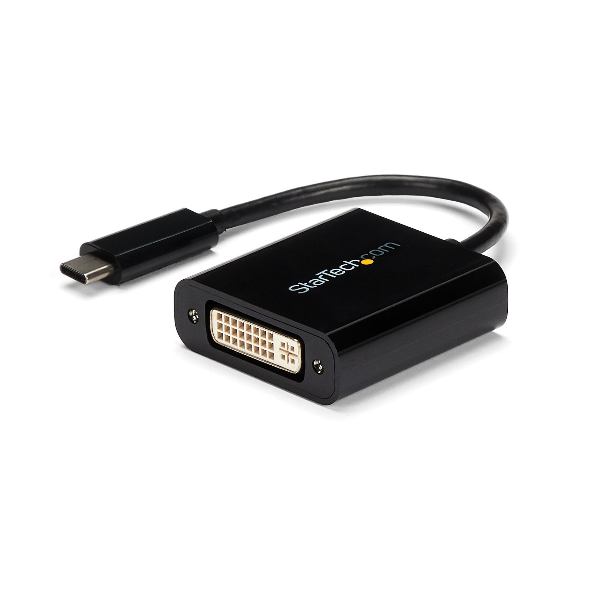 Image of StarTech.com USB C to DVI Adapter - Black - 1920x1200 - USB Type C...