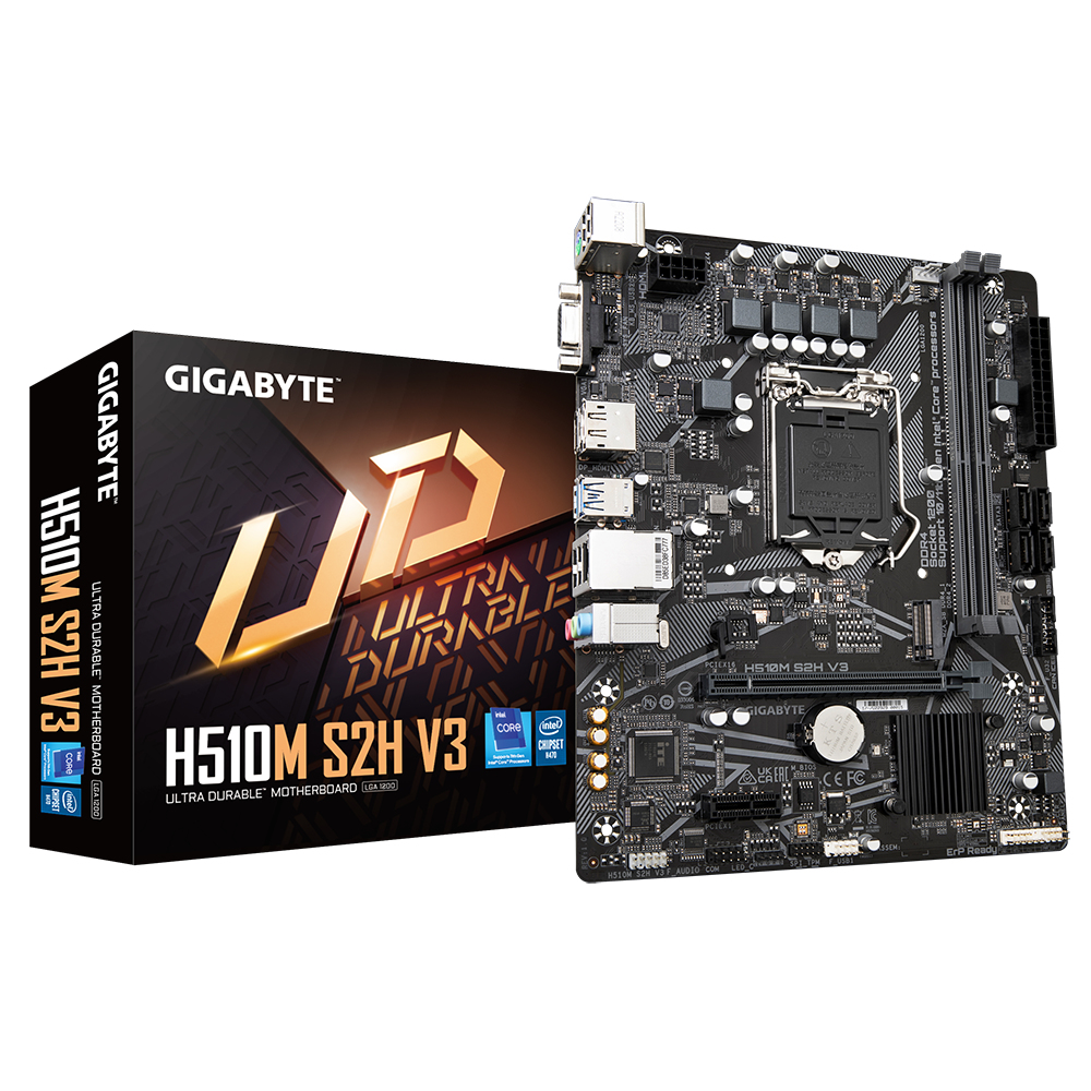 Image of Gigabyte H510M S2H V3 (rev. 1.0) Intel H470 Express LGA 1200...