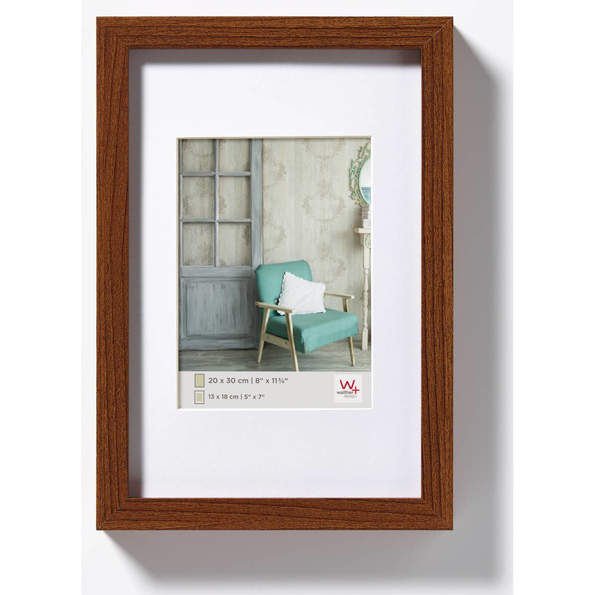 Image of walther design EA040N - Wood - Walnut - Single picture frame - 20...