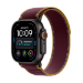 Apple Watch Ultra 4 GPS + Cellular 49mm Black Titanium Case with Burgundy Trail Loop - M/L