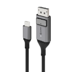 ALOGIC 1m Ultra USB-C (Male) to DP (Male) Cable - 4K @60Hz with LED (White)