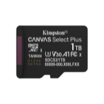 Kingston Technology 1TB micSDXC Canvas Select Plus Gen3 150R A1 Single Pack w/o ADP