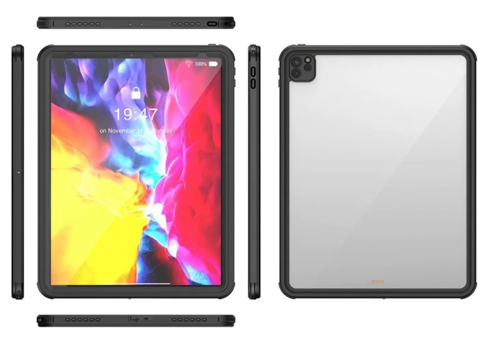 JLC Apple iPad Pro 12.9 4th Gen IP68 Infection Control Case - Black
