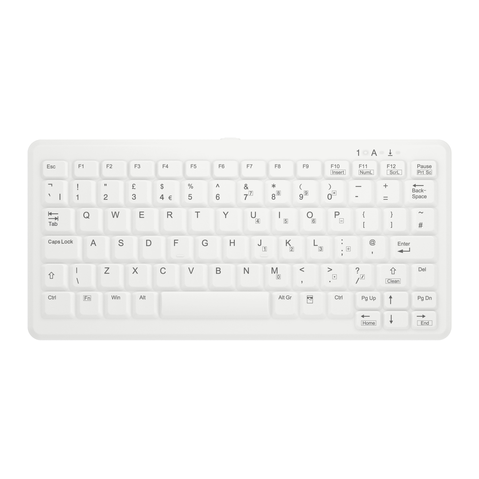 Contour Design Active Key Contour ClassicClean Medical Keyboard Removable Cover Mini Wireless White UK C4110