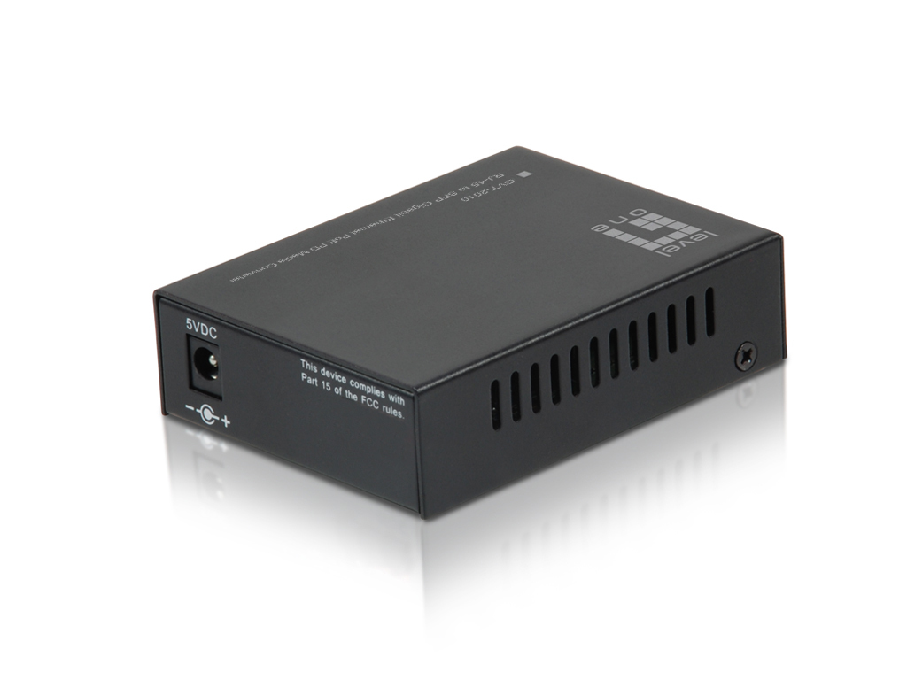 Image of LevelOne RJ45 to SFP Gigabit Media Converter, PoE PD