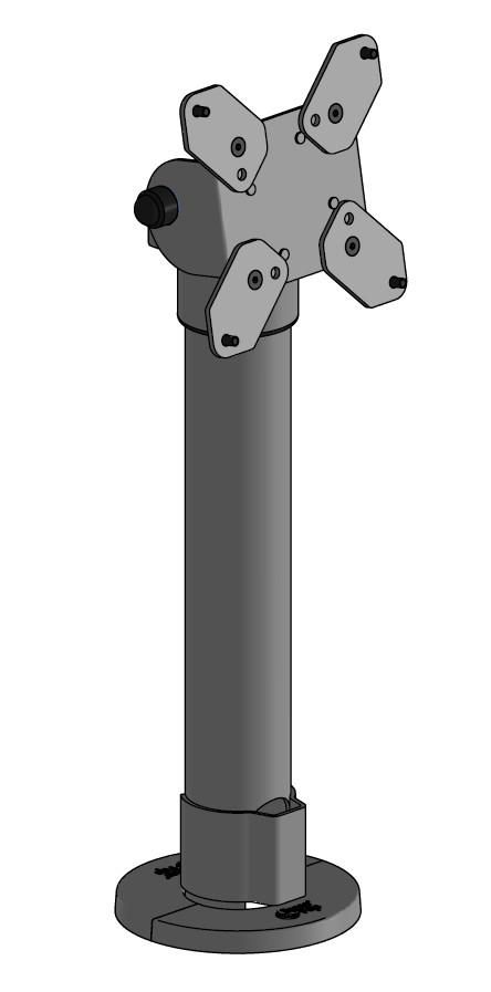 Image of Ergonomic Solutions VESA 75/100 Pole Mount, Top Screen Mount - ...