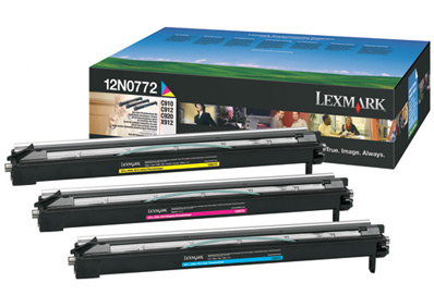 Image of Lexmark 12N0772 Drum kit C,M,Y, 3x28K pages Pack=3 for IBM...