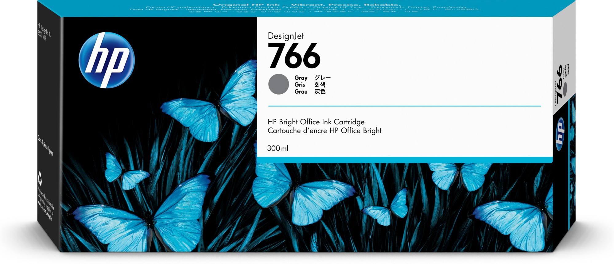 HP P2V93A/766 Ink cartridge gray 300ml for HP DesignJet XL 3600