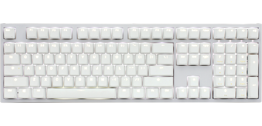 One 2 White Edition keyboard Gaming USB UK English