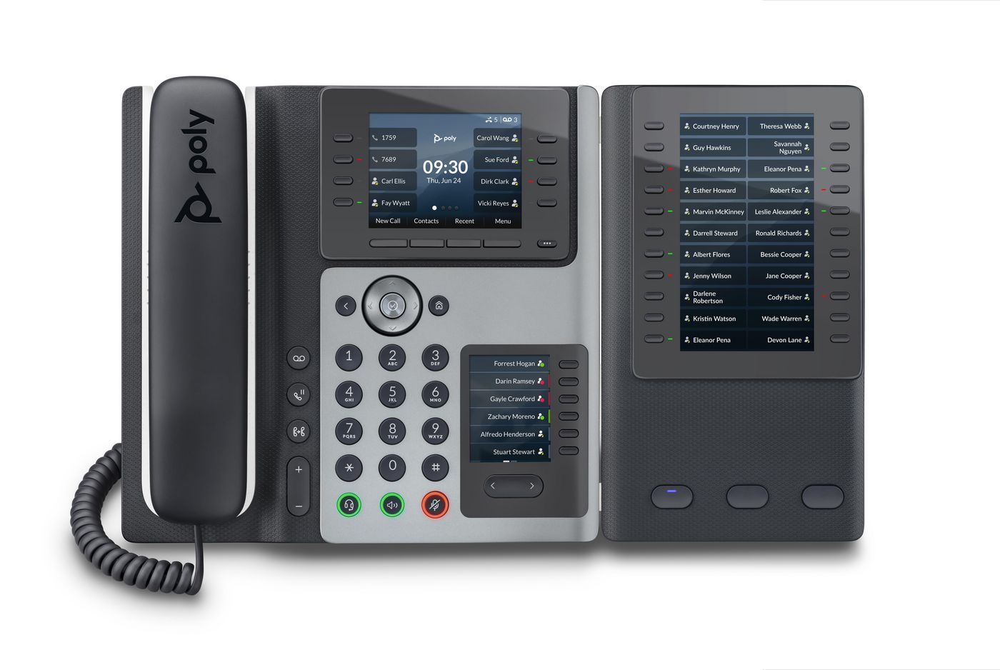 Image of POLY Edge E400 IP phone Black 8 lines IPS