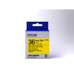 Epson Label Cartridge Magnetic LK-7YB2, zwart/geel 36 mm (1,5 m)