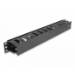 DeLOCK 19â€³ Cable Management Routing Panel with 2 openings 1U black plastic