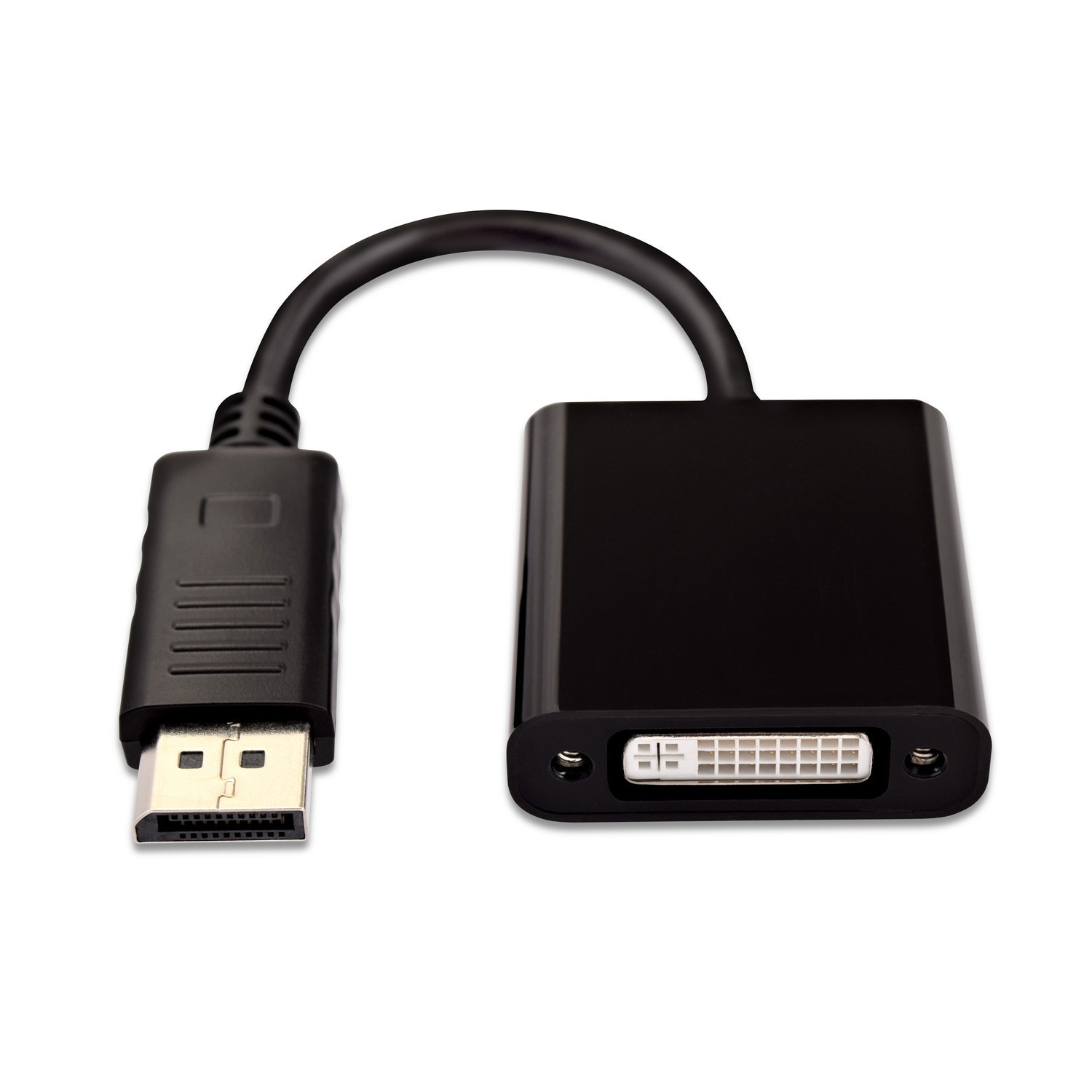 Image of V7 Black Video Adapter DisplayPort Male to DVI-I Female Active
