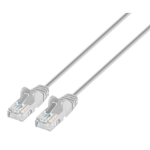 Intellinet IEC-C6A-GY-10-SLIM networking cable Gray 118.1" (3 m) Cat6a U/UTP (UTP)