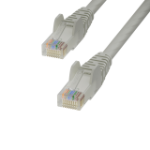 StarTech.com 5m Gray Cat6 Ethernet Cable, Snagless, 100W PoE, UTP, 24AWG Pure Bare Copper Wire, RJ45 Network Patch Cord w/Strain Reliefs, Individually Tested