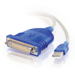 C2G 1.8m USB/DB25 Adapter USB 2.0 White
