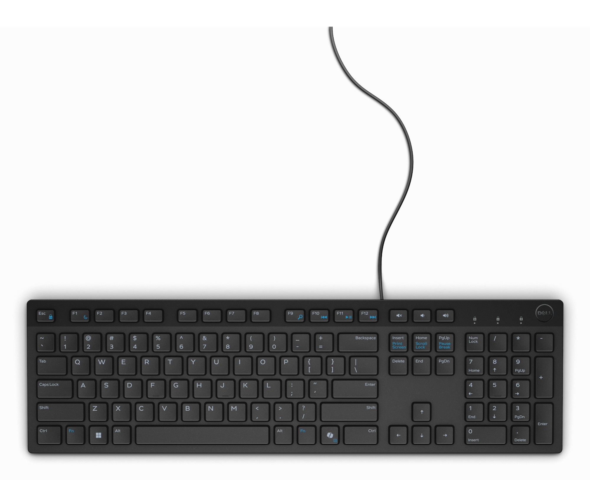 DELL Wired Keyboard - KB216 - Spanish (QWERTY) - Black