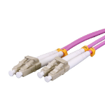 Cablenet 10m OM3 50/125 LC-LC Duplex Violet LSOH Fibre Patch Lead