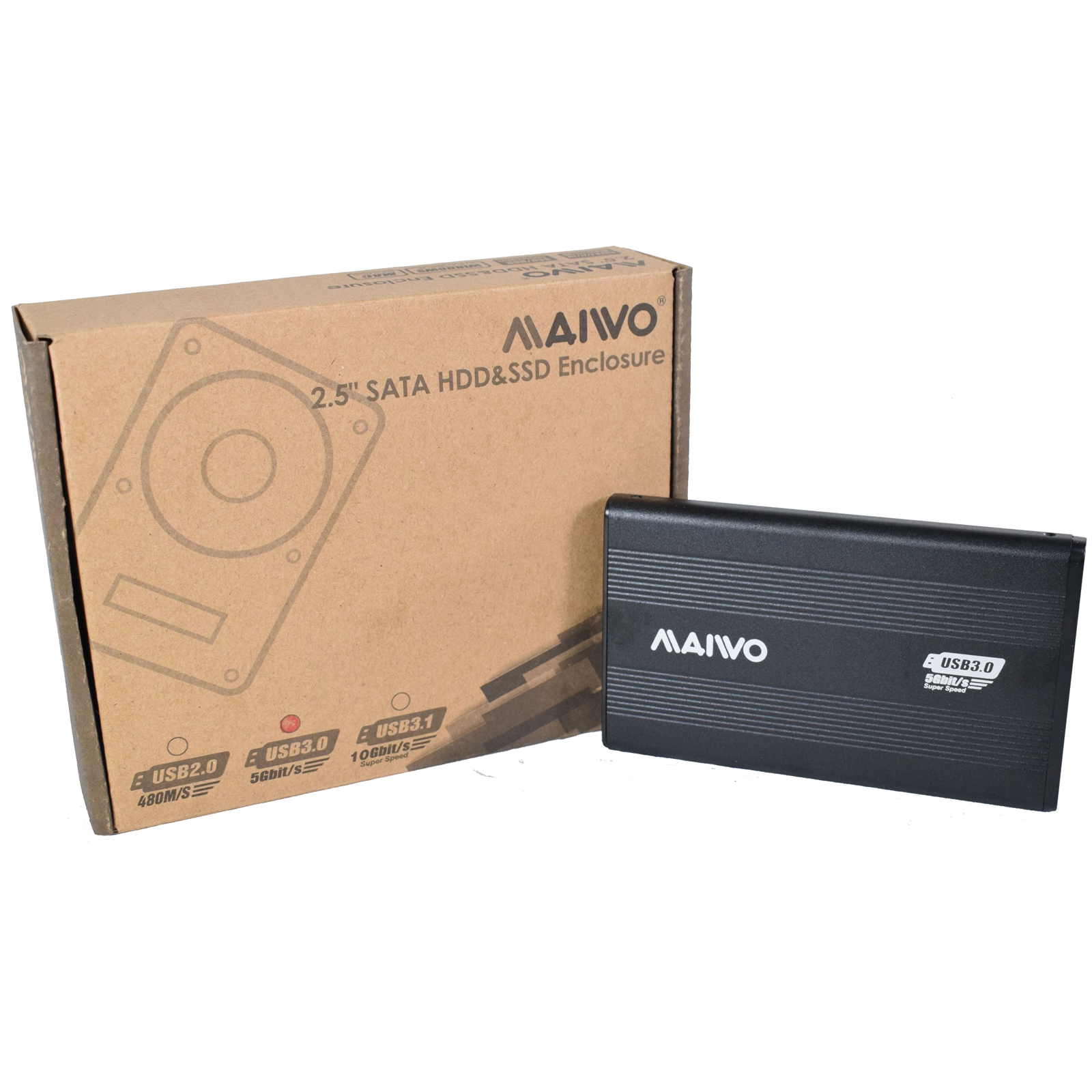 Image of MAIWO 2.5 Inch External Hard Drive Enclosure, USB 3.0, 5Gbps,...