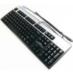 HP 434820-187 keyboard Office PS/2 Belgian Black, Silver