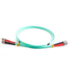connektgear 2m Duplex Fibre Optic Multi-Mode Cable OM3 50/125 Micron ST to ST - Aqua