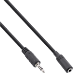 InLine Audio Adapter Cable 4 Pin 2.5mm male / 4 Pin 3.5mm female 0.2m