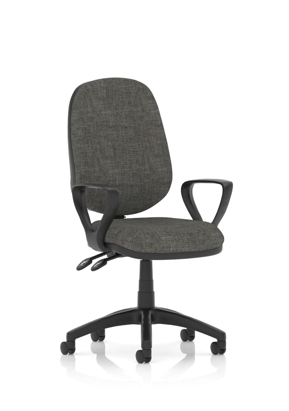 Dynamic Luna II Lever Task Operator Chair With Loop Arms Charcoal