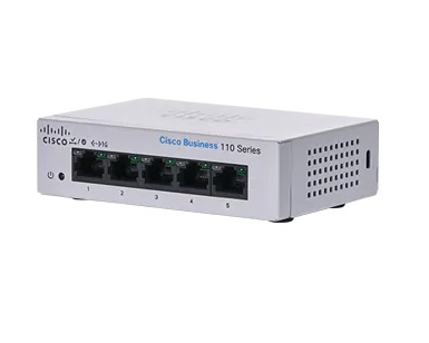 Image of Cisco CBS110 Unmanaged L2 Gigabit Ethernet (10/100/1000) 1U Grey