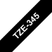Brother TZE-345 etiquetadora Branco sobre preto