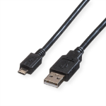 ROLINE 11.02.8752 USB cable USB 2.0 1.8 m USB A Micro-USB B Black