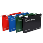 Rexel Crystalfile Extra Foolscap Suspension File 15mm Blue (25)