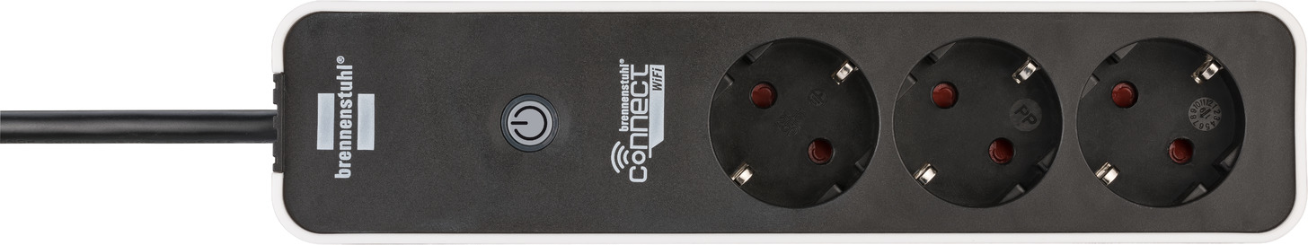 Image of Brennenstuhl Connect Ecolor WiFi power extension 3 AC outlet(s)...