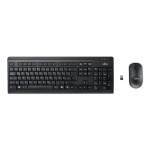 Fujitsu LX410 keyboard Mouse included Office RF Wireless QWERTY English, Russian Black