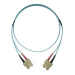 Videk 50/125 OM4 SC to SC Duplex Fibre Optic Patch Cable Aqua 25Mtr
