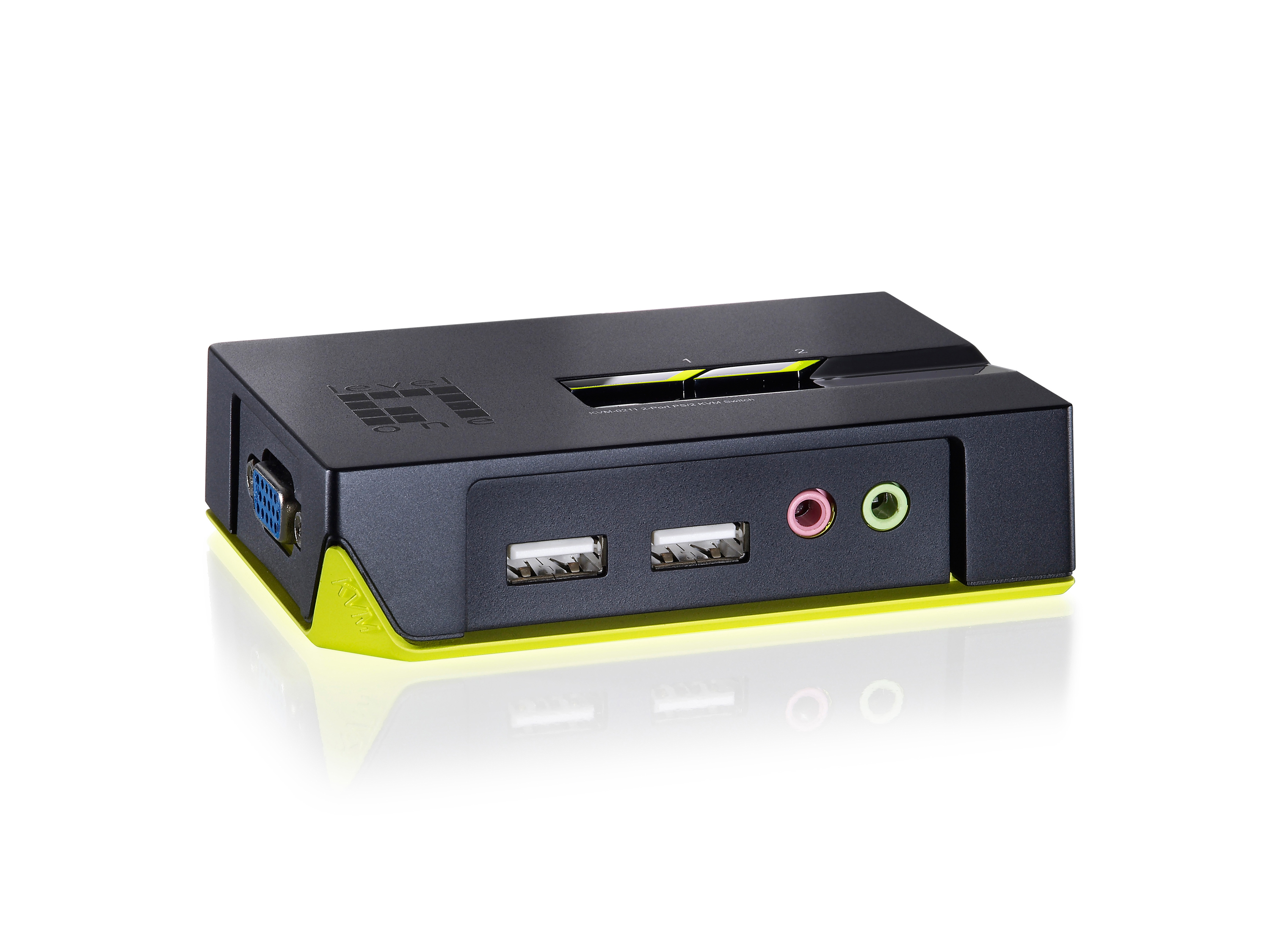 Image of LevelOne 2-Port USB VGA KVM Switch, audio support