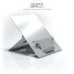 Standivarius Laptop Stand with In-line Document Holder - Natural Aluminium