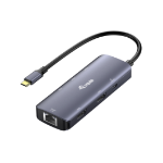 Equip USB-C 7-in-1 MST Multifunctional Adapter, Dual HDMI 4K/30Hz, Gigabit Ethernet, 100W USB-C PD, USB-C (5Gbps) x 1, USB-A (5Gbps) x 2